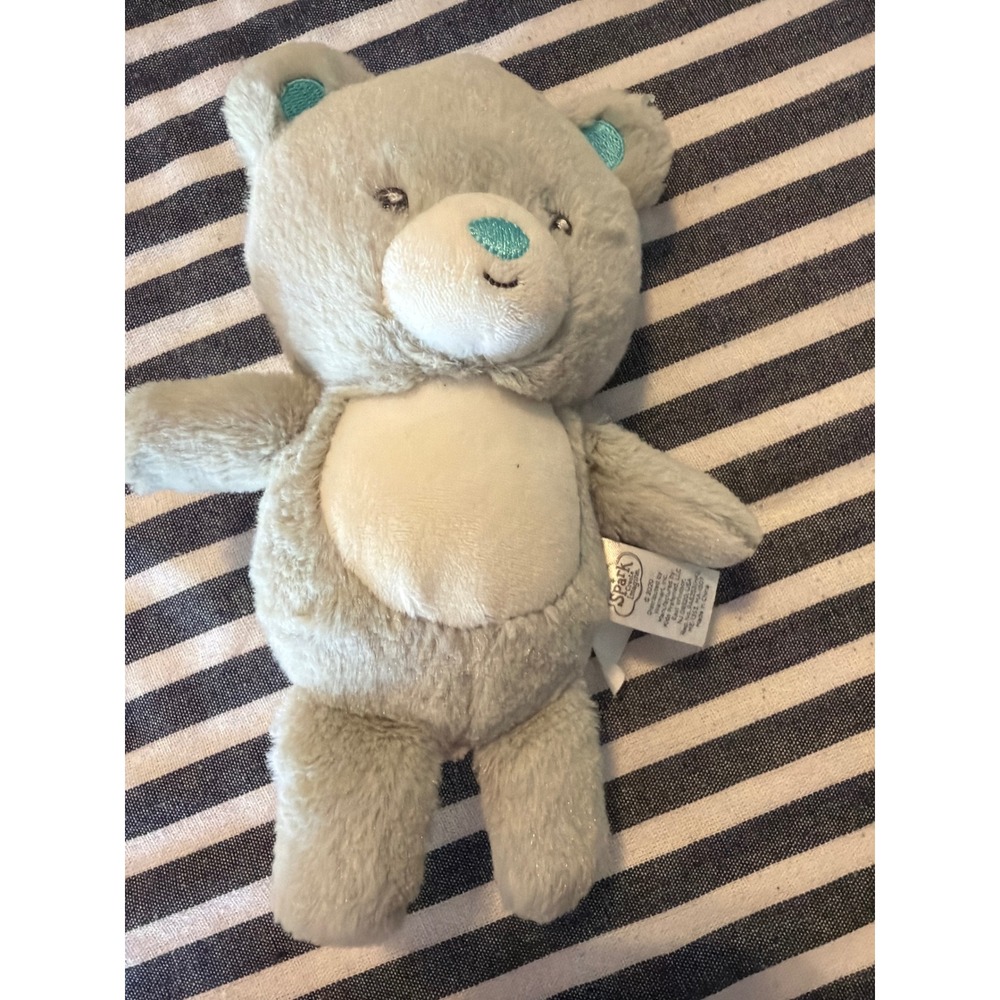 Spark Create Imagine Grey Teal Teddy Bear Plush Stuffed Animal 8 inch 2020